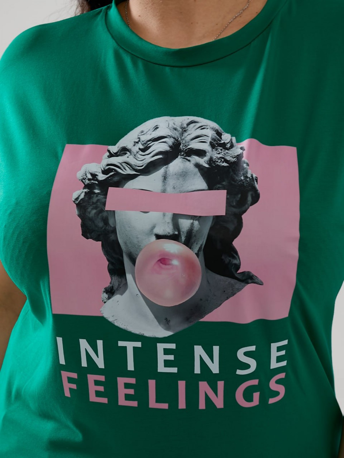 Жіноча футболка INTENSE колір зелений р.48/50 433180