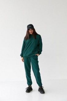 Жіночий костюм худі+джогери колір зелений р.S 454301