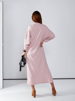 Жіноча сукня вільного крою з ангори колір ніжно-рожевий р.42/46 449493
