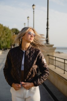 Жіноча куртка колір коричневий р.42/44 408646