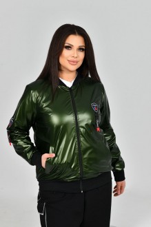 Жіноча куртка колір зелений р.56/58 453463