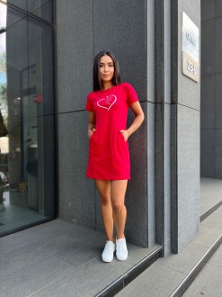 Жіноча сукня міні колір червоний р.42/44 455144