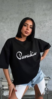 Жіноча футболка Paradise колір чорний р.L 455868