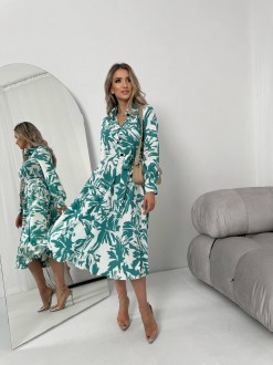 Жіноча сукня із шовкового софту колір ментол р.46/48 454122