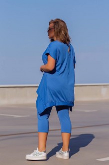 Жіночий костюм лосини та туніка колір джинс 431714