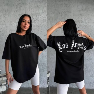 Жіноча футболка Los angeles колір чорний р.L 455872