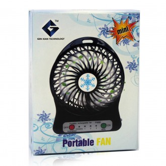 Портативний настільний вентилятор Portable Fan Mini зі знімним акумулятором рожевий 150005 SKL118-374981