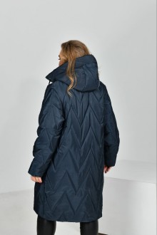 Жіноча тепла курточка колір синій р.58 447518