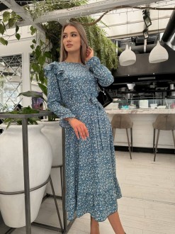 Жіноча сукня із софту колір синій р.46/48 452313