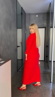 Жіноча максі сукня колір червоний р.54/58 453411