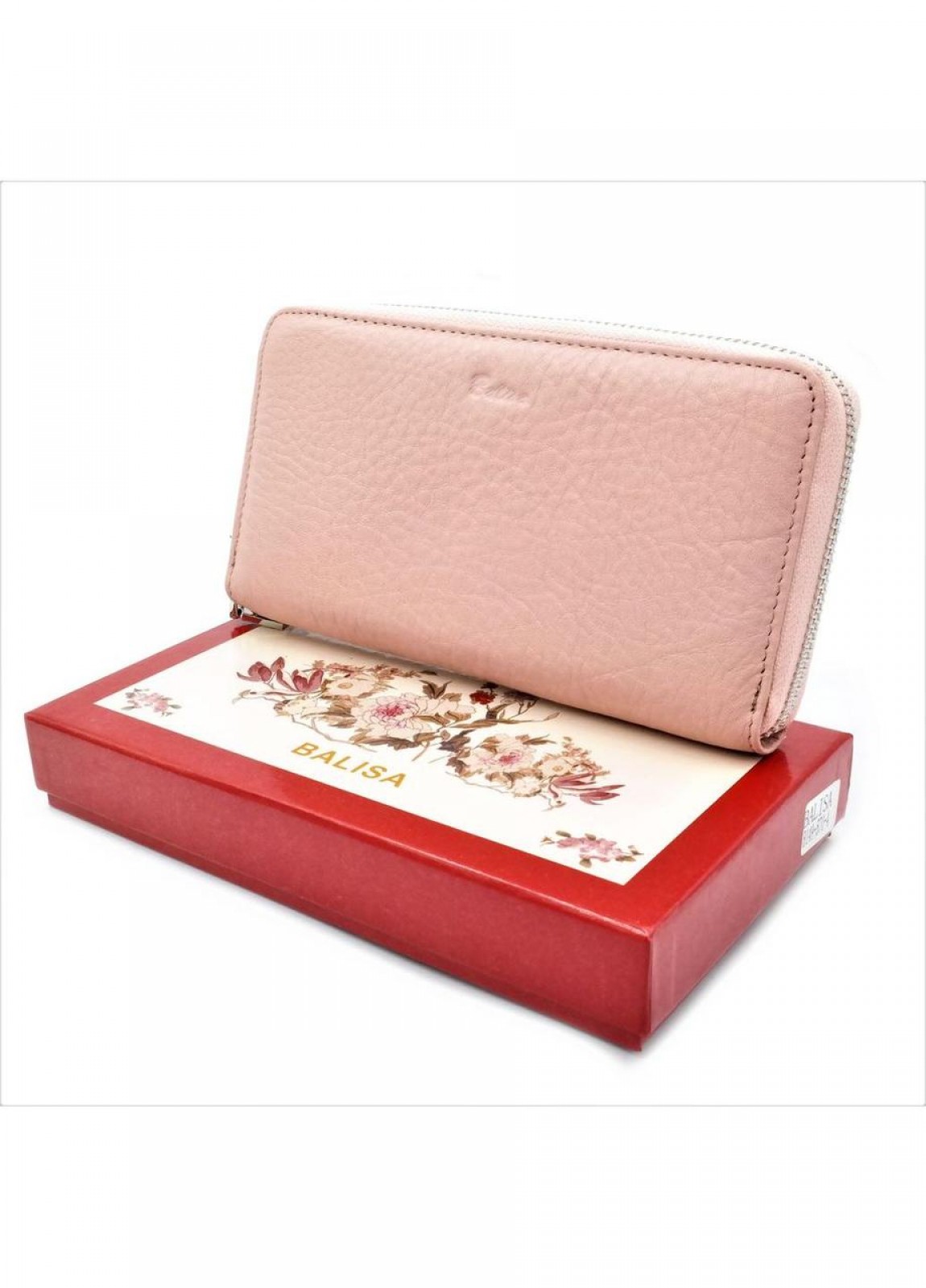 Жіночий шкіряний гаманець рожевий 295652