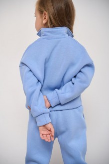 Теплий спортивний костюм для дівчинки колір блакитний р.146 444453