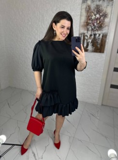 Жіноча сукня вільного крою колір чорний р.46/48 456350