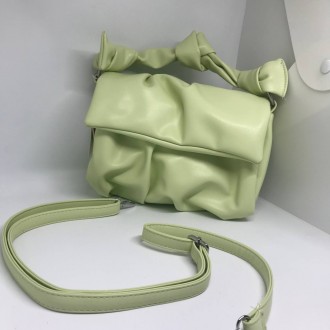 Жіноча сумочка з ремінцем колір зелений 436070