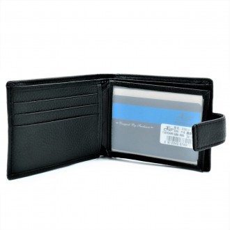 Чоловічий шкіряний гаманець чорний SKL85-296539