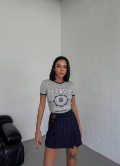 Жіноча футболка DETROIT колір сірий р.S 455813