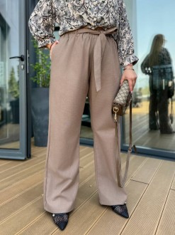 Жіночі штани прямого крою колір кавовий р.50/52 432534