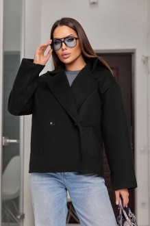 Жіноче пальто з кашеміру колір чорний р.46/48 450495