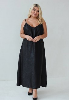 Жіноча сукня комбінація колір чорний р.50/52 448782