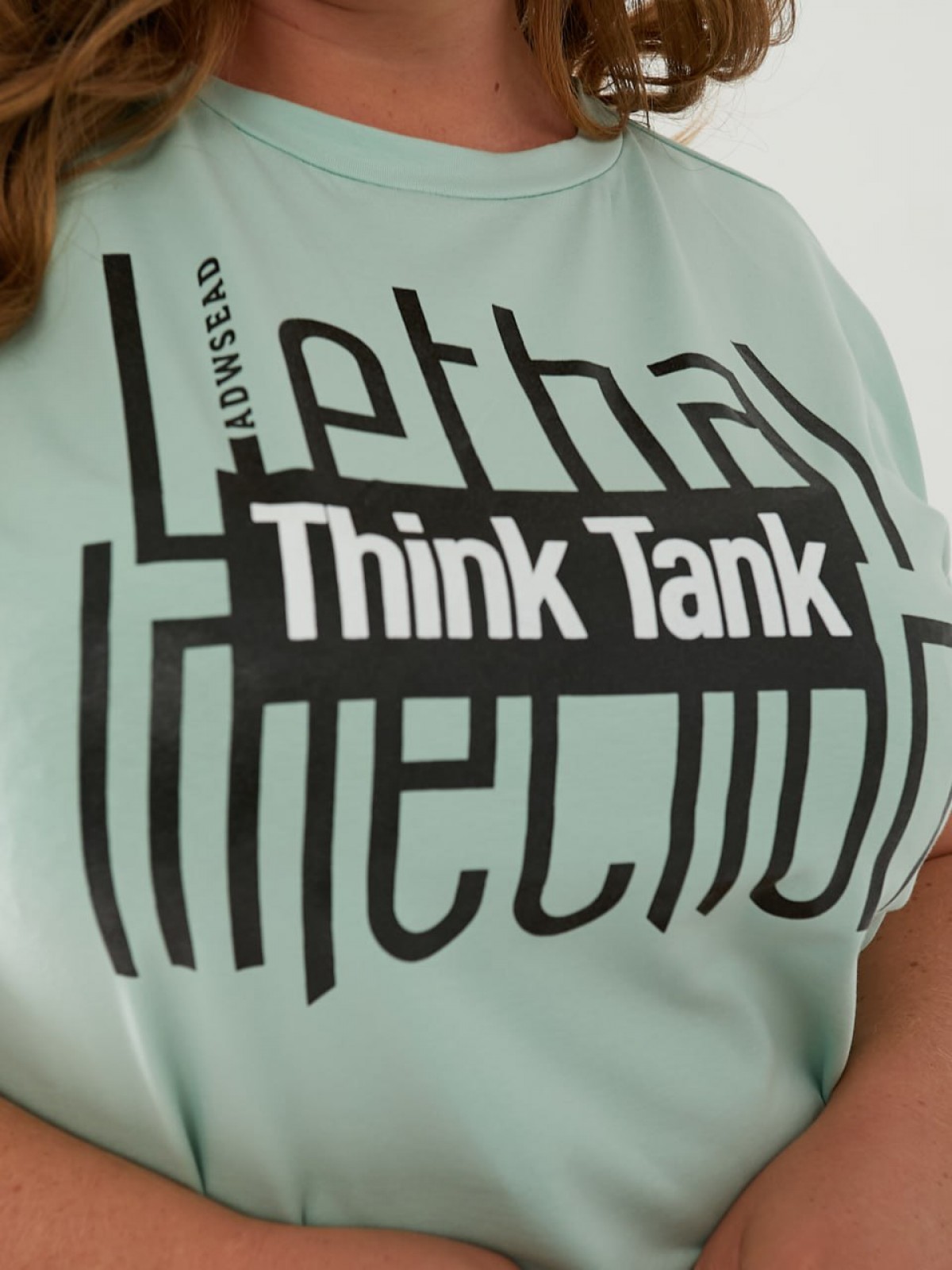 Жіноча футболка THINK TANK колір м'ятний р.48/50 433741