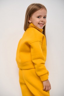 Теплий спортивний костюм для дівчинки колір жовтий р.158 444439