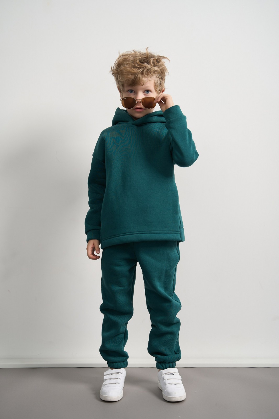 Дитячий спортивний костюм для хлопчика колір зелений р.152 444168
