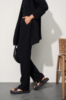 Жіночий мусліновий костюм-трійка колір чорний р.M 459175