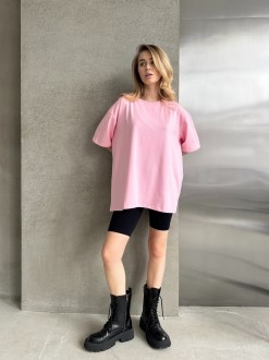 Жіноча базова футболка колір рожевий р.42/46 452428