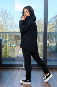 Жіночий спортивний костюм чорного кольору 407355