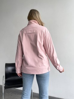 Жіноча тепла куртка колір рожевий р.XL 450299