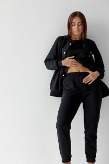 Жіночий костюм худі+джогери колір чорний р. XS 441441