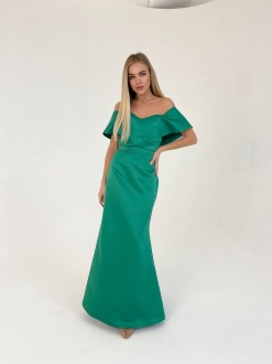 Жіноча вечірня сукня корсет зеленого кольору р.S 384857