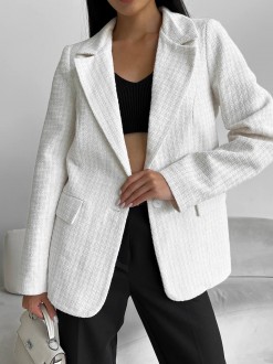 Жіночий піджак колір білий р.46 442510