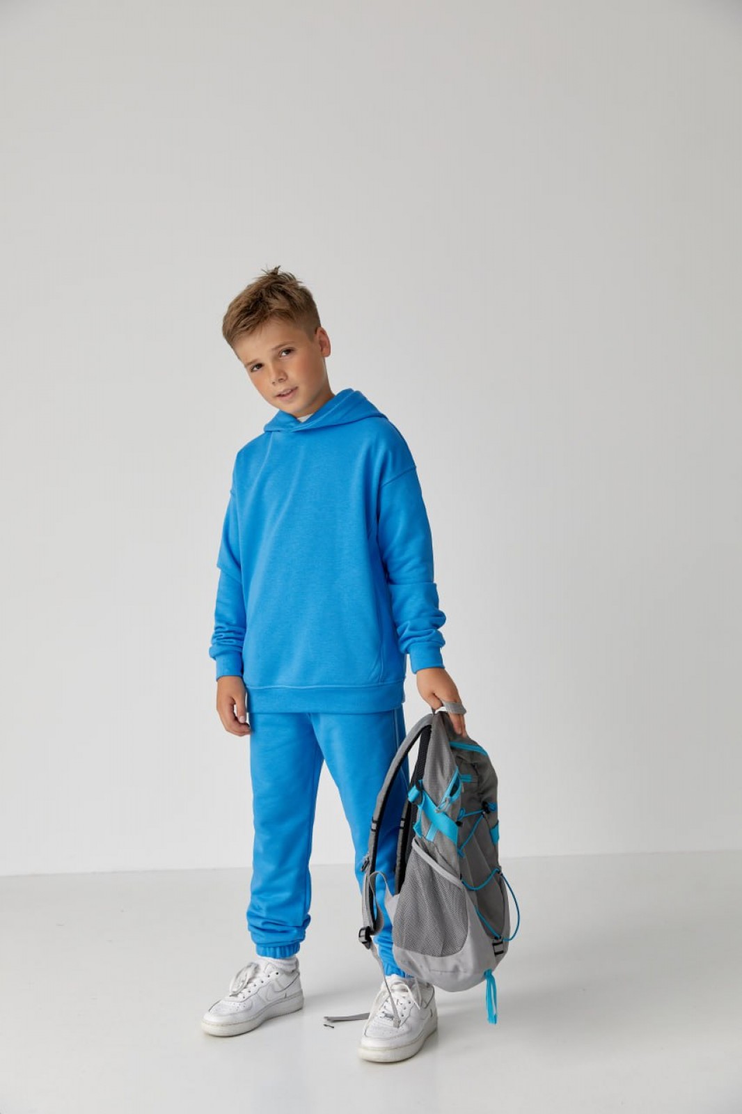 Дитячий спортивний костюм для хлопчика блакитний р.152 439871