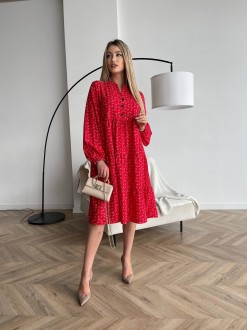 Жіноча сукня вільного крою колір червоний р.46/48 450684