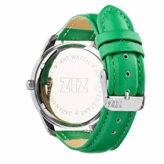 Годинник ZIZ Авокот з додатковим ремінцем, ремінець смарагдово-зелений, срібло 228862