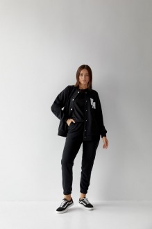 Жіночий костюм худі+джогери колір чорний р.M 441453