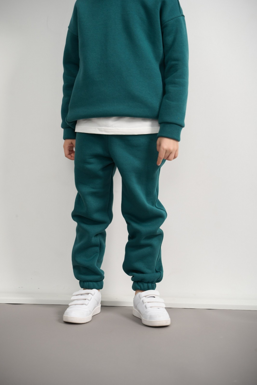 Дитячий спортивний костюм для хлопчика колір зелений р.158 444169