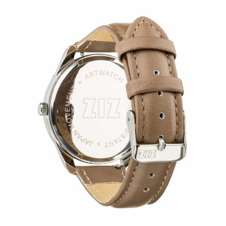 Годинник ZIZ Мінімалізм, ремінець сіро-коричневий, срібло і додатковий ремінець 142854