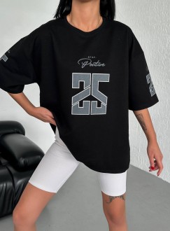 Жіноча футболка колір чорний р.S 455849