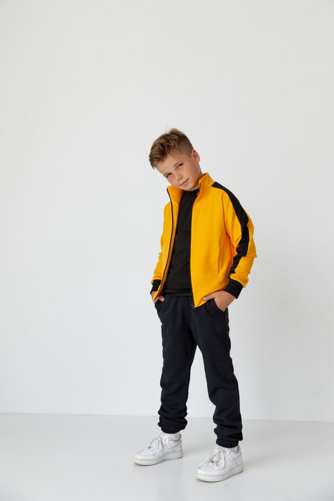 Дитячий спортивний костюм для хлопчика жовтий р.140 439153