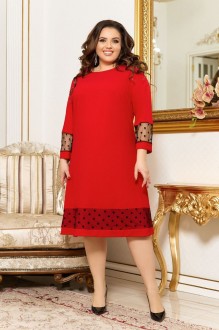 Жіноча сукня вільного крою червоного кольору р.54 378908