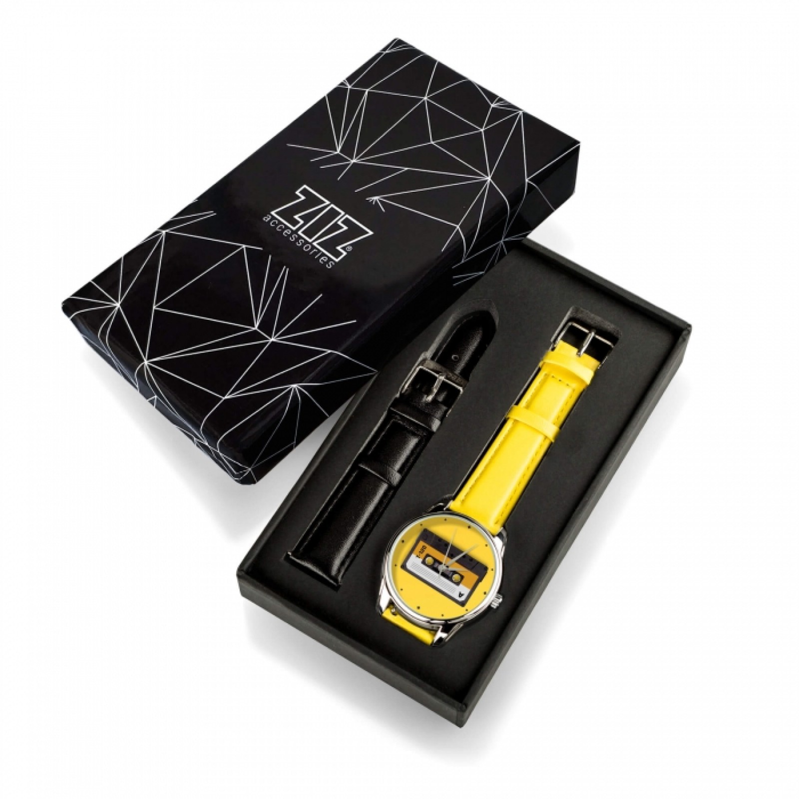 Годинник ZIZ Касета з додатковим ремінцем, ремінець лимонно-жовтий, срібло 228874