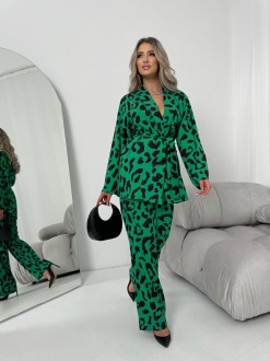 Жіночий костюм двійка колір зелений р.42/44 453528