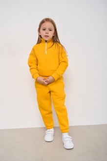 Теплий спортивний костюм для дівчинки колір жовтий р.152 444438