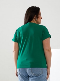 Жіноча футболка PLEASURE колір зелений р.48/50 433676