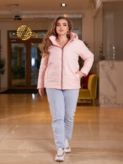 Жіноча весняна куртка Канада рожевого кольору  р.52/54 406448