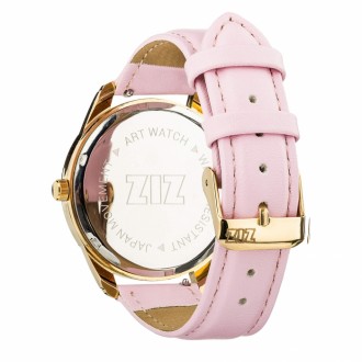 Годинник ZIZ Мінімалізм, ремінець пудровий-рожевий, золото і додатковий ремінець 142875