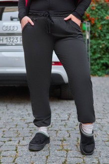 Жіночі  спортивні штани колір чорний р.60/62 444361