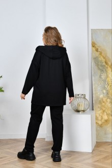 Жіночий прогулянковий костюм колір чорний р.58 449412